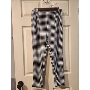 Princess Polly Gingham Checkered Plaid Cigarette Pants Black White Size 6